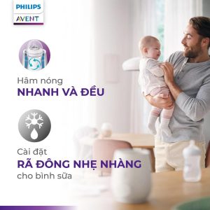 máy hâm sữa và thức Ăn siêu tốc philips avent an toàn, giữ trọn dinh dưỡng cho bé